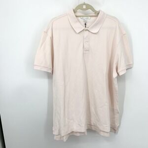 Banana Republic Men Size XXL Polo Shirt Pink Short Sleeve Cotton Top Lux Pique